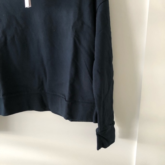 James Perse Navy Cowl Neck Sweatshirt 2 M - Picture 5 of 8